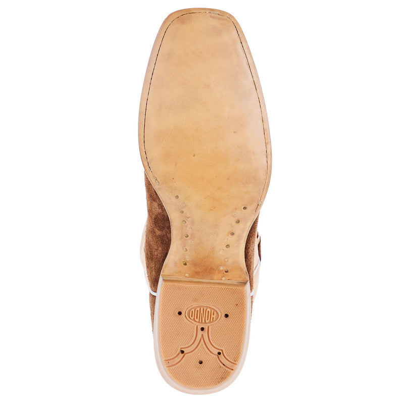 Hondo Enterprises Inc Men`s Chocolate Ranch Horse Roughout 13in Yellow Top