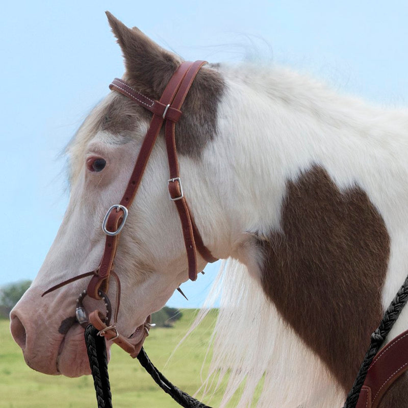 Tough 1 Browned Ballhinge 4in Pony Snaffle Bit