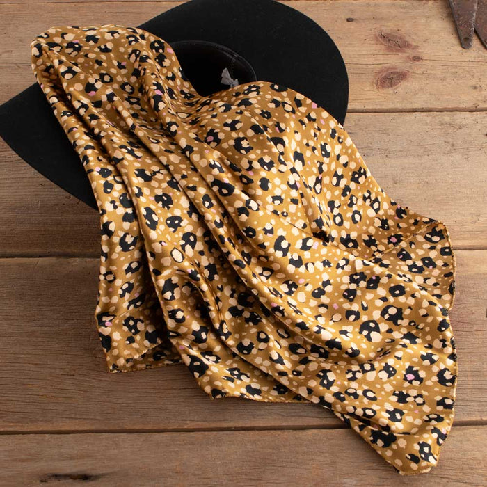 Royal  Highness Gold Leopard Wild Rag