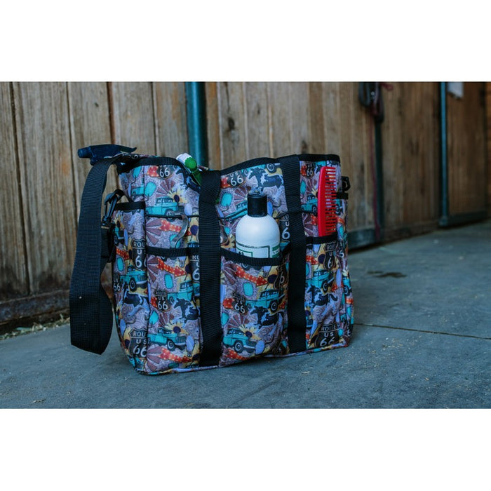 Patterned Grooming Tote