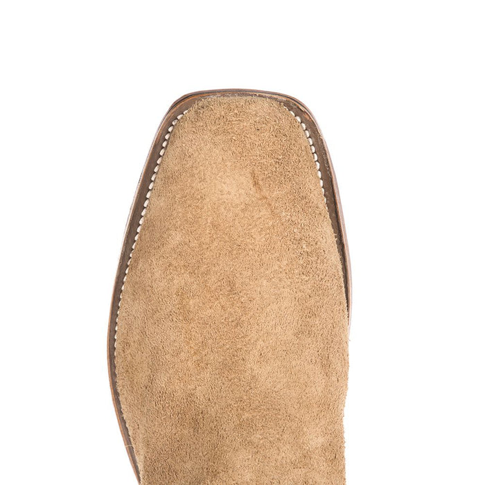 Olathe Boot Company Men's NRS Ride Ready Mesquite Cowhide Roughout w/Black Red Stitch Top
