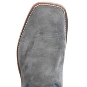 Olathe Boot Company Men's Ride Ready Smoked Bacon Roughout 13in. Navy Veal Top Square Toe Cowboy Boot