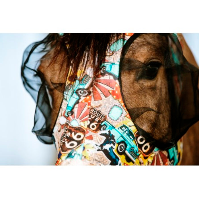 Patterned Lycra Fly Mask