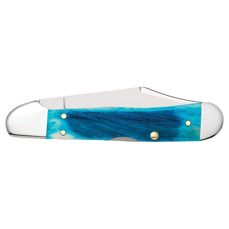 Case Caribbean Blue Bone - Sawcut Jig Mini CopperLock