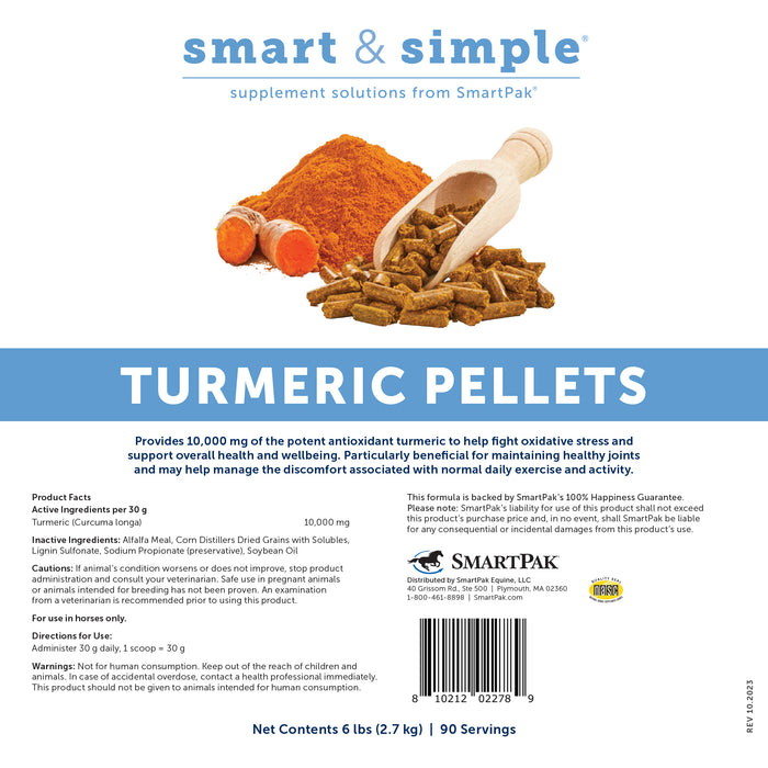 Smartequine Smart & Simple Turmeric Pellets 6lb Bag