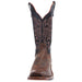 Olathe Boot Company Men`s Tan Cape Buffalo 12in Black Top Boot