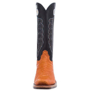 Olathe Boot Company Men`s Ride Ready Honey Elephant 15in Black Waxy Kansas Top Bearkat Cutter Toe Boot
