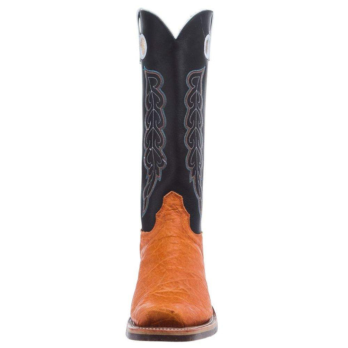Olathe Boot Company Men`s Ride Ready Honey Elephant 15in Black Waxy Kansas Top Bearkat Cutter Toe Boot