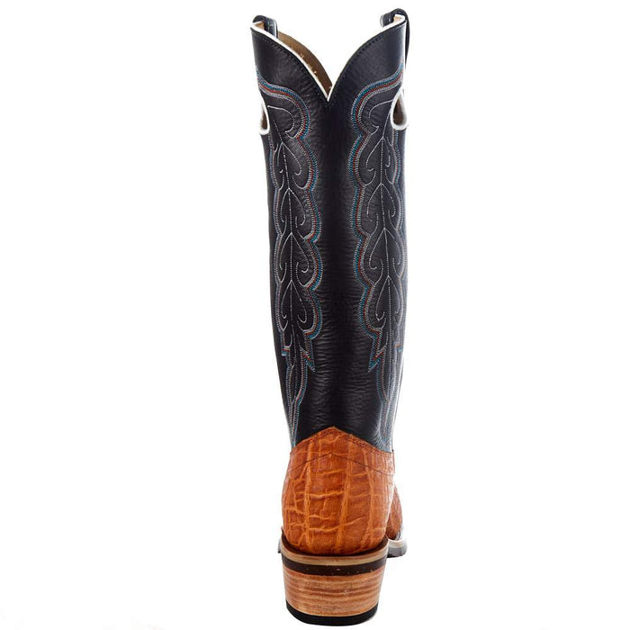 Olathe Boot Company Men`s Ride Ready Honey Elephant 15in Black Waxy Kansas Top Bearkat Cutter Toe Boot