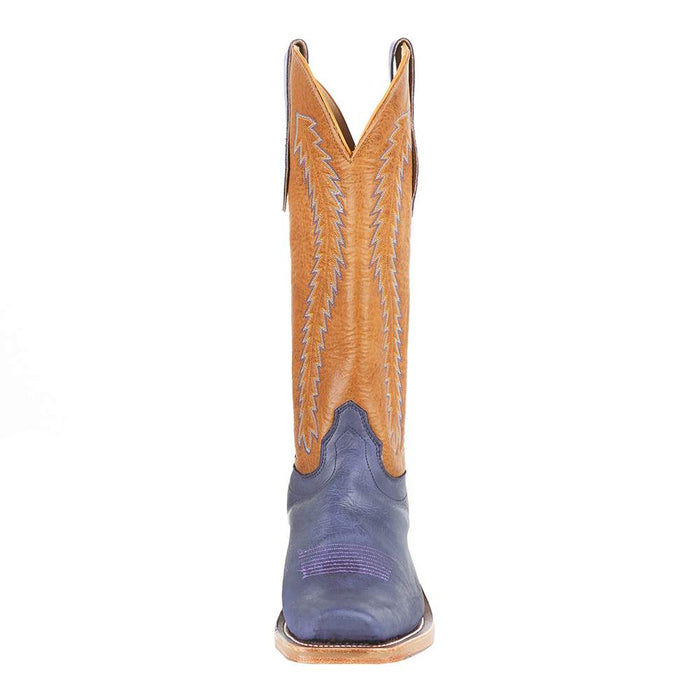 Olathe Boot Company Men`s RR Royal Blue Wyoming 15` Vanilla Navajo Bison Top Cowboy Boot