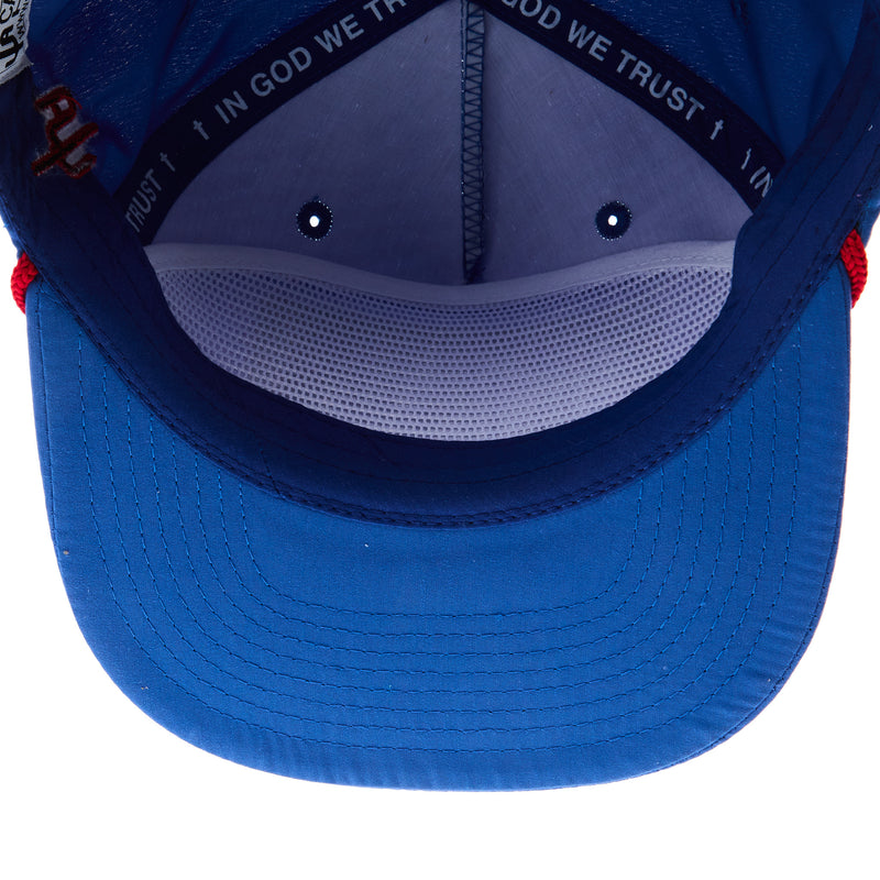 Cactus Alley Hat Co Mens Jesus 2024 Blue With Red Rope Cap
