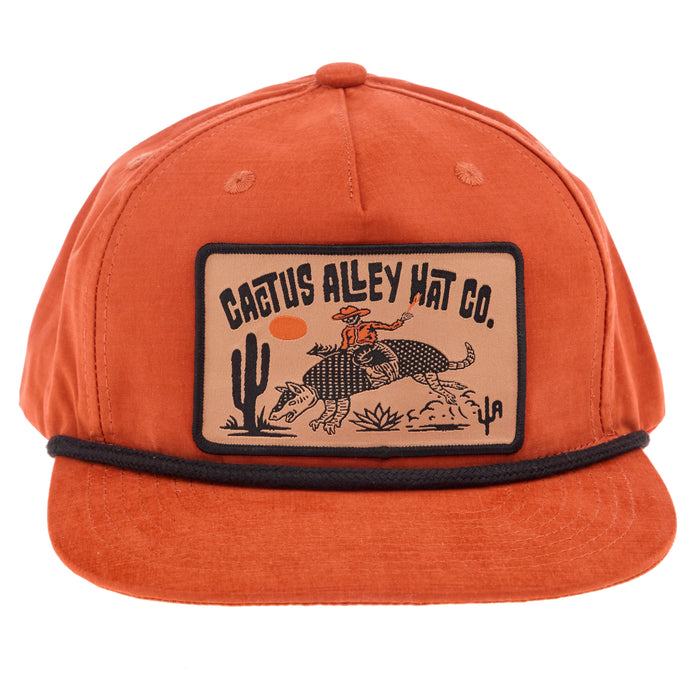 Cactus Alley Hat Co Buckin Dillo Orange/Black Cap