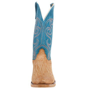 Olathe Boot Company Men`s Ride Ready Tan Washed Shoulder 13in Aqua Buffamonte Top KS Toe Boot