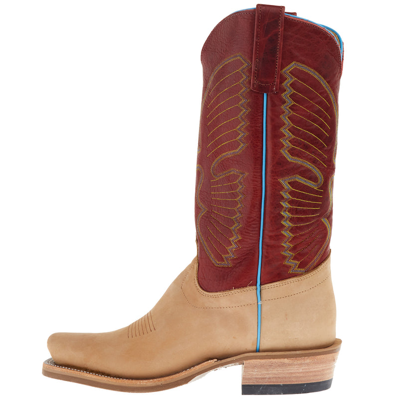 Olathe Boot Company Men's Ride Ready Beeswax Mesquite 13in. Red Navajo Bison Top Boot