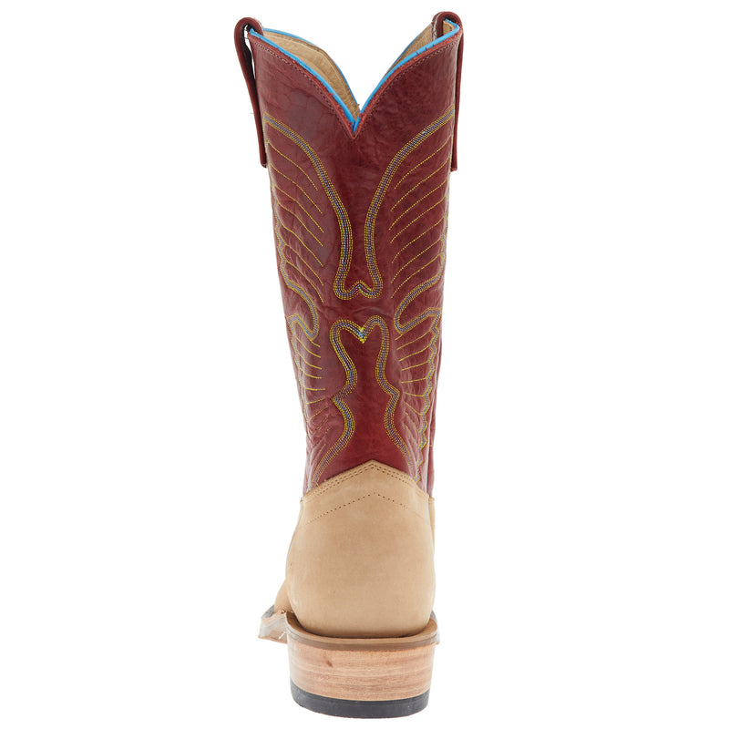 Olathe Boot Company Men's Ride Ready Beeswax Mesquite 13in. Red Navajo Bison Top Boot