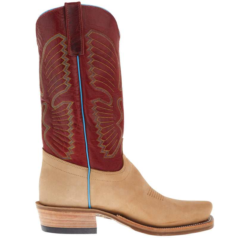 Olathe Boot Company Men's Ride Ready Beeswax Mesquite 13in. Red Navajo Bison Top Boot