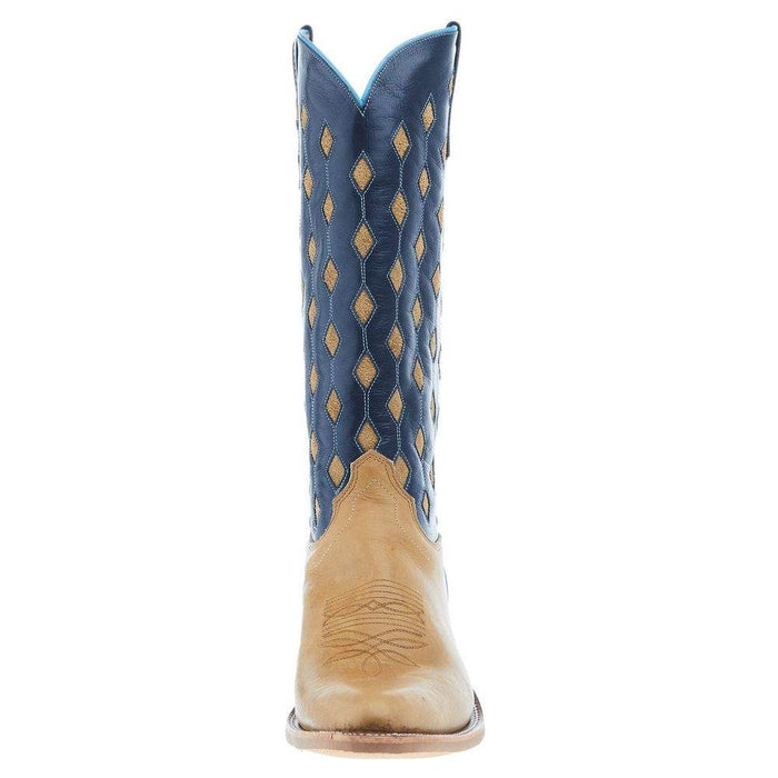 Olathe Boot Company Men's Ride Ready Sorrel Black Hawk 15in Blue Glazed Buffalo Round Toe Boot