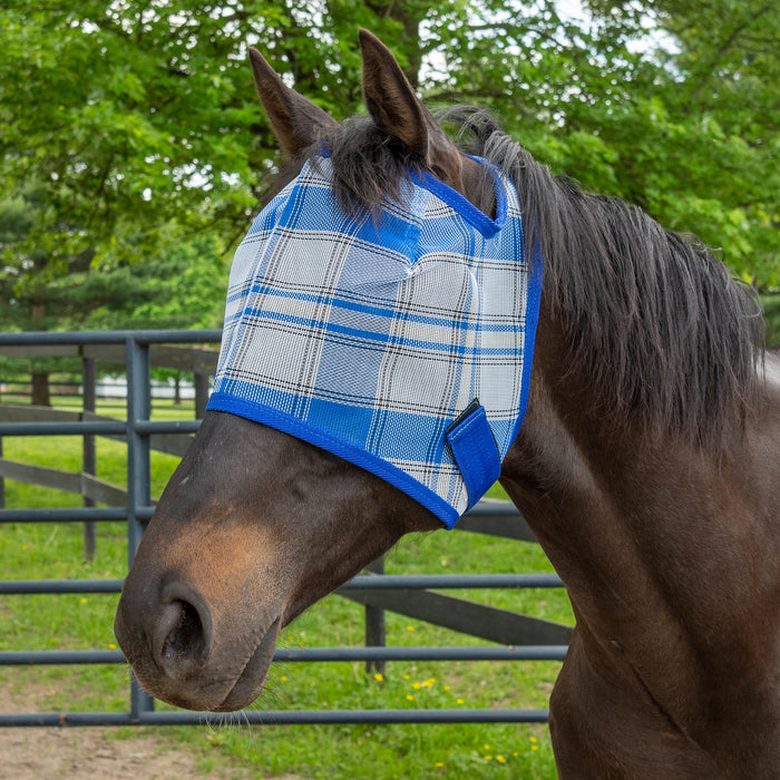 Plaid Mesh Fly Mask