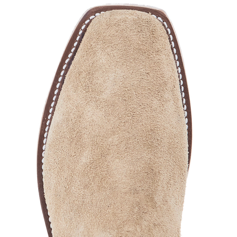 Olathe Boot Company Men`s Ride Ready Mesquite Beeswax Roughout 15in Black Gold Top