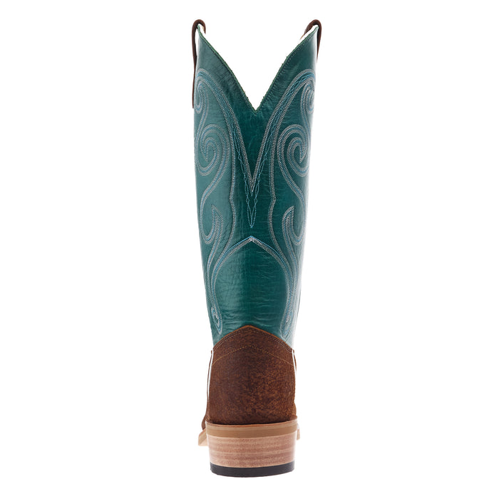 Olathe Boot Company Men`s Ride Ready Havana Tag Boar 15in Turquoise Soft Ice Top