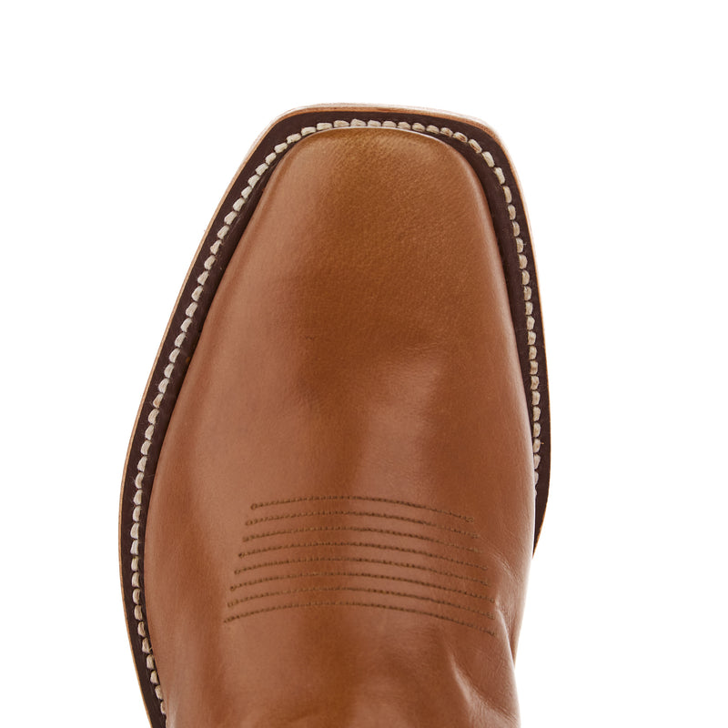 Olathe Boot Company Men`s Ride Ready Light Brown Buffalo Vamp 15in Violet Buffamonte Top