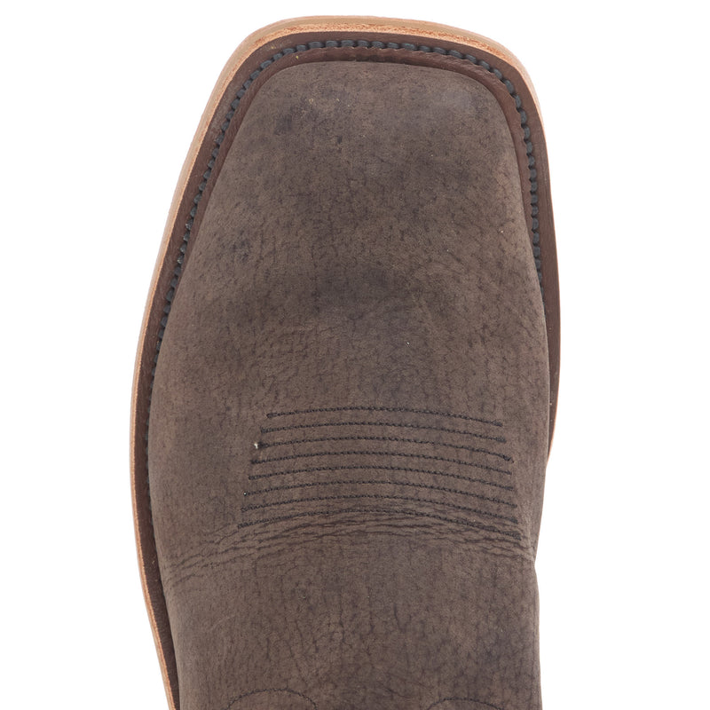 Olathe Boot Company Men`s Ride Ready Black Bison 15in Green Super Oil Top