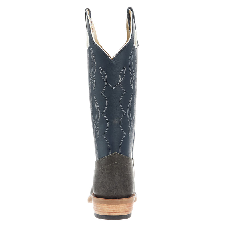 Olathe Boot Company Men`s Ride Ready Slate Safari Giraffe 15in Navy Waxy Kansas Top