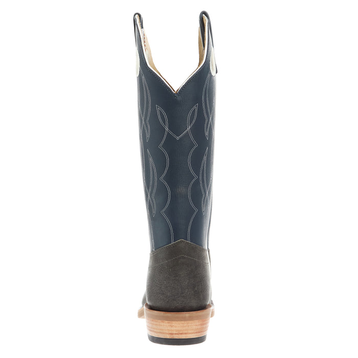 Olathe Boot Company Men`s Ride Ready Slate Safari Giraffe 15in Navy Waxy Kansas Top