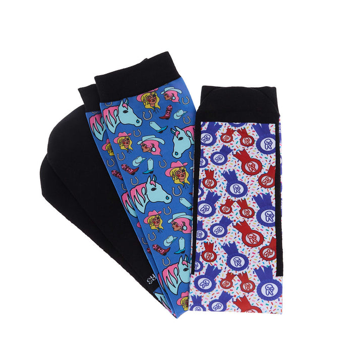 Dreamers & Schemers Women's Cowgirl Rodeo Pair & A Spare Socks
