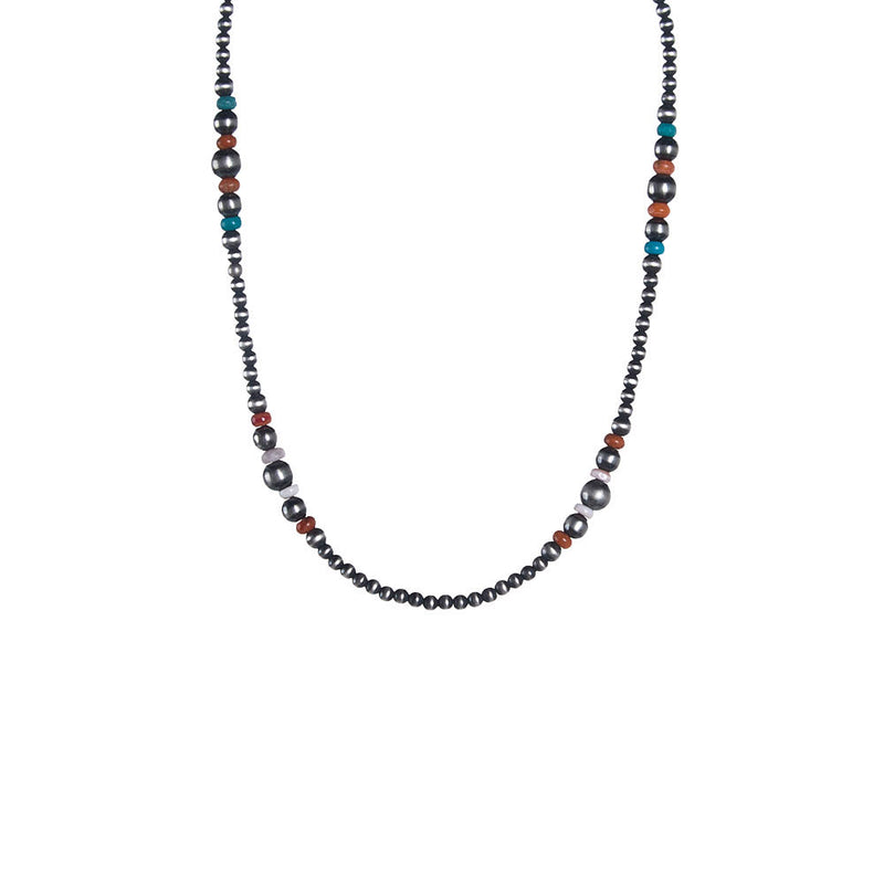 NRS Pearl & Assorted Turquoise Necklace