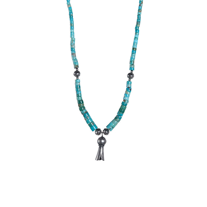 NRS Turquoise & Silver Squash Necklace