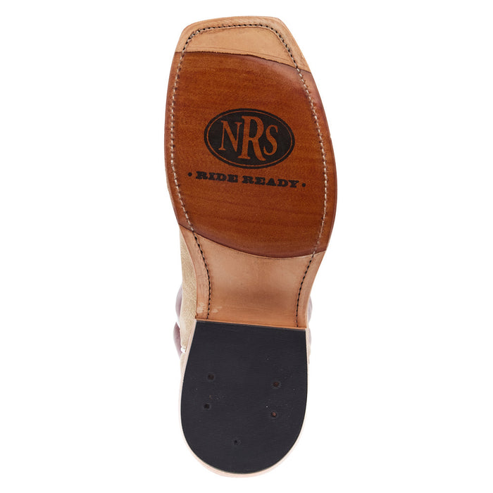 Olathe Boot Company Men's Ride Ready Vanilla West Vamp 15in Oxblood Waxy Kansas Top