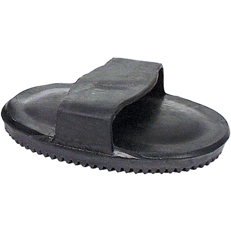 Large Soft Rubber Curry Comb Black