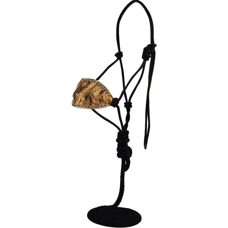 NRS Black Halter With Brindle Hair Nose & Silver Dots