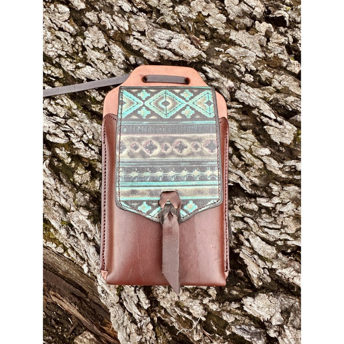 Patterned Cell Phone Back Cinch Holder