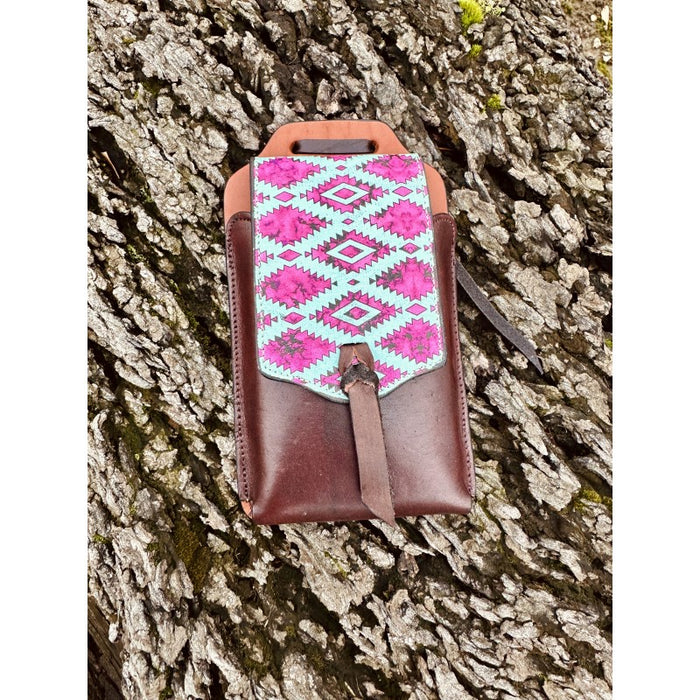 Patterned Cell Phone Back Cinch Holder