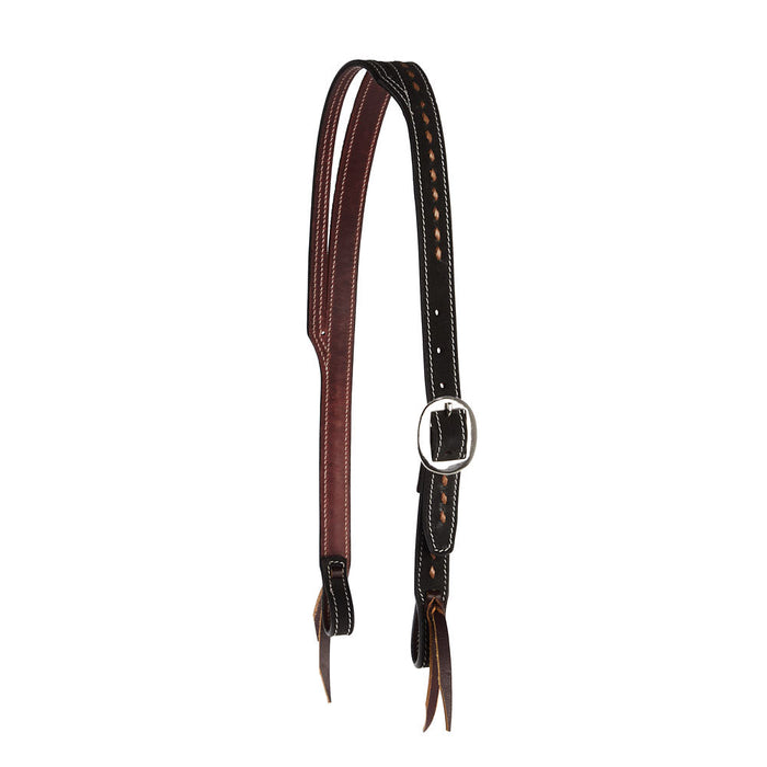 Roughout Slot Ear Headstall with Buckstitch