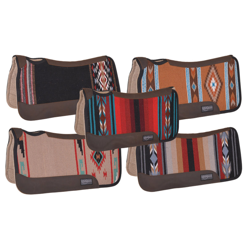 Reinsman Ranahan Brown Aztec Blanket Top Felt Saddle Pad