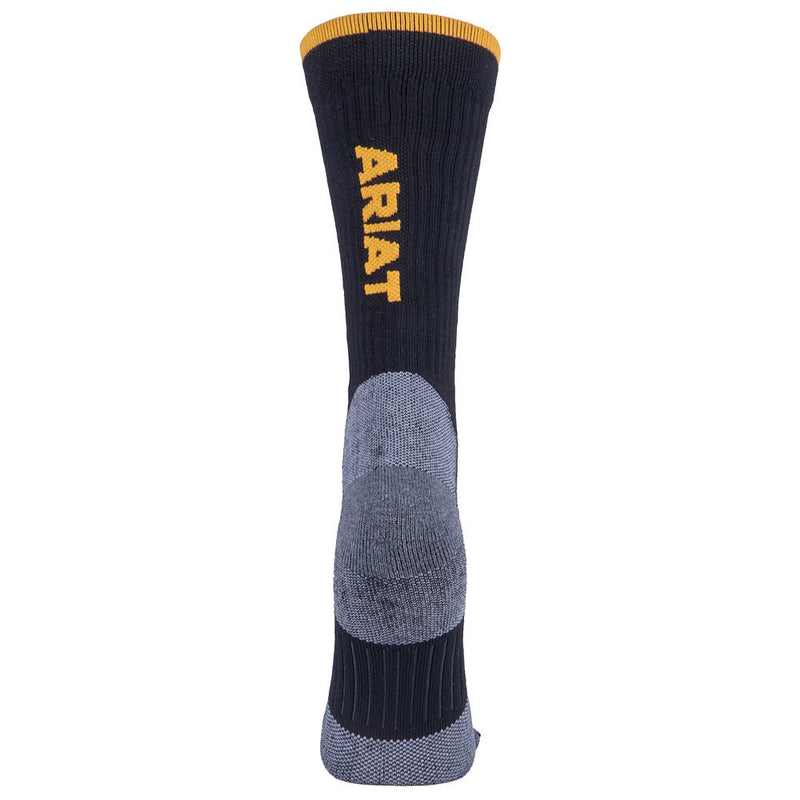Nester Hoisery Unisex Tek Black High Performance Crew Socks 2 Pack