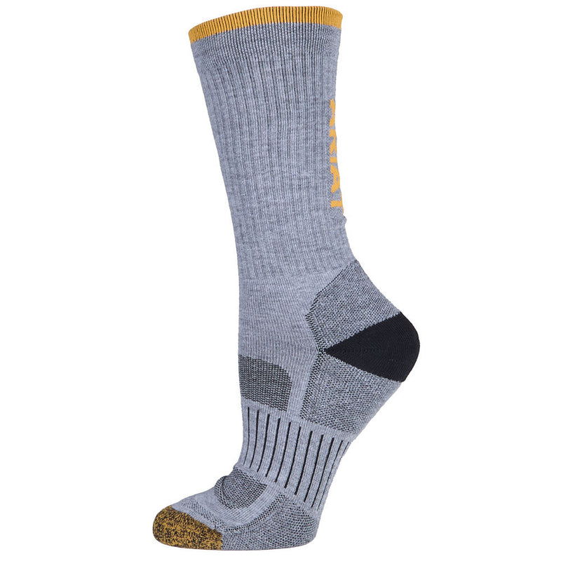Nester Hoisery Unisex Tek High Performance Grey Crew Socks 2 Pack