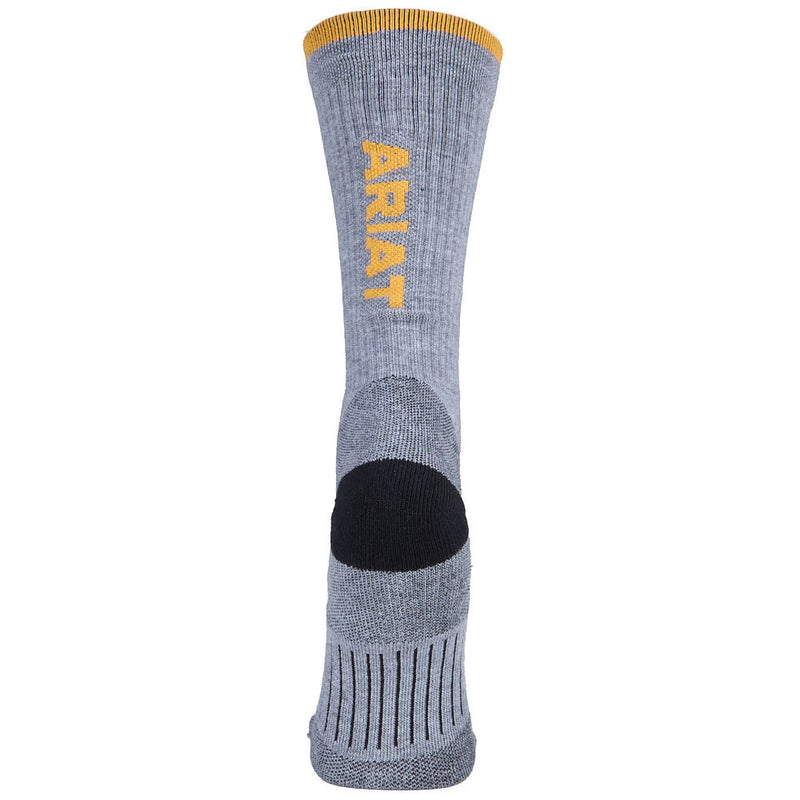 Nester Hoisery Unisex Tek High Performance Grey Crew Socks 2 Pack