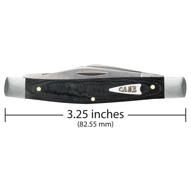Case Smooth Black Micarta - Medium Stockman