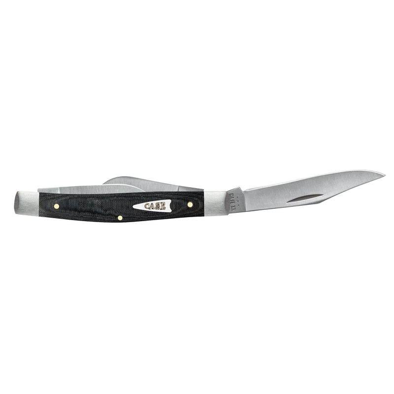 Case Smooth Black Micarta - Medium Stockman