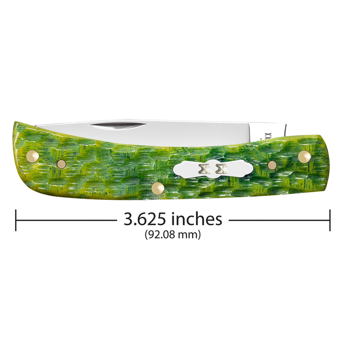 Case Knives Peach Seed Jig Green Apple Bone Sod Buster Jr Knife