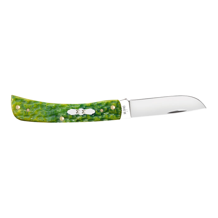Case Knives Peach Seed Jig Green Apple Bone Sod Buster Jr Knife