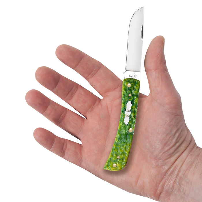 Case Knives Peach Seed Jig Green Apple Bone Sod Buster Jr Knife