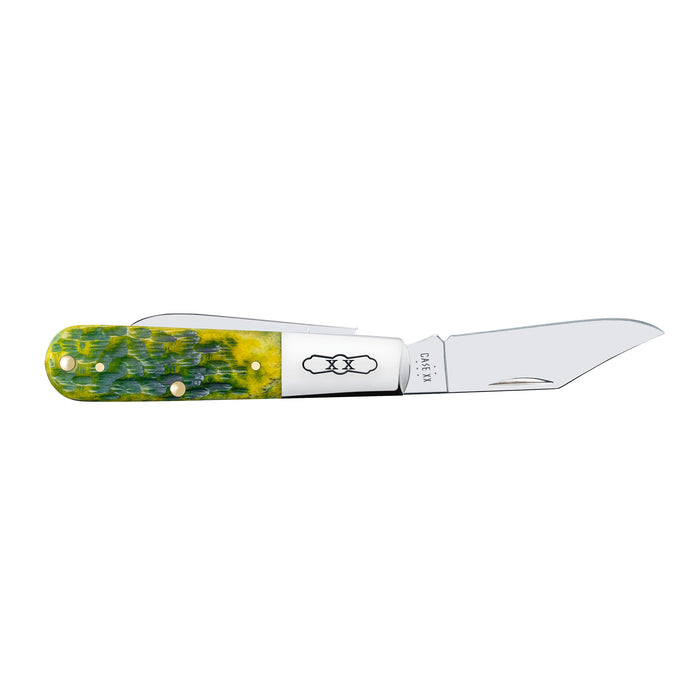 Case Knives Peach Seed Jig Green Apple Bone Barlow Knife