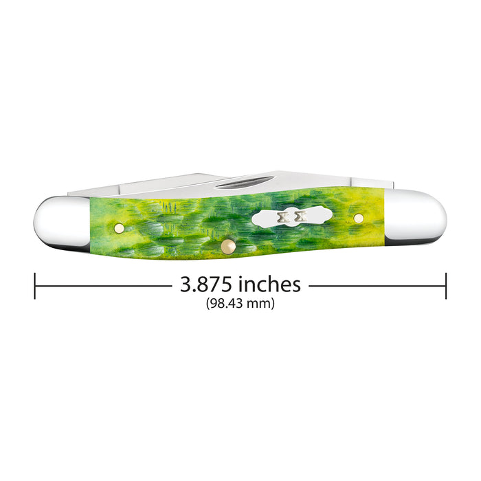 Case Knives Peach Seed Jig Green Apple Bone Muskrat Knife