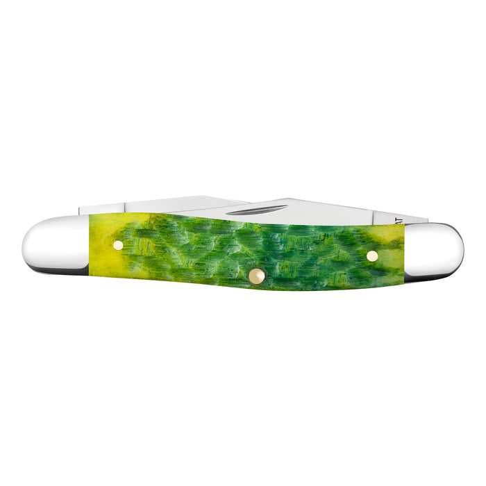 Case Knives Peach Seed Jig Green Apple Bone Muskrat Knife