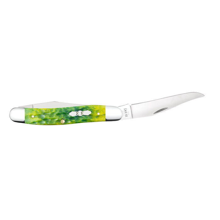 Case Knives Peach Seed Jig Green Apple Bone Muskrat Knife